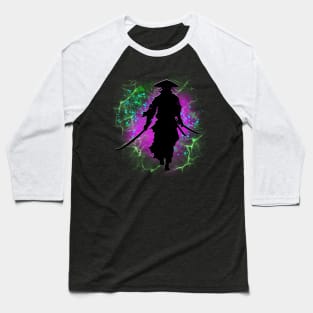 Neon Samurai Baseball T-Shirt